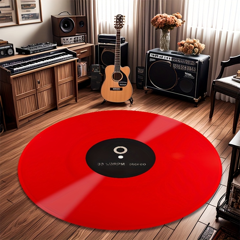 Commercial Vinyl Printing Machine - Glossy Solid Red Vinyl Record Round