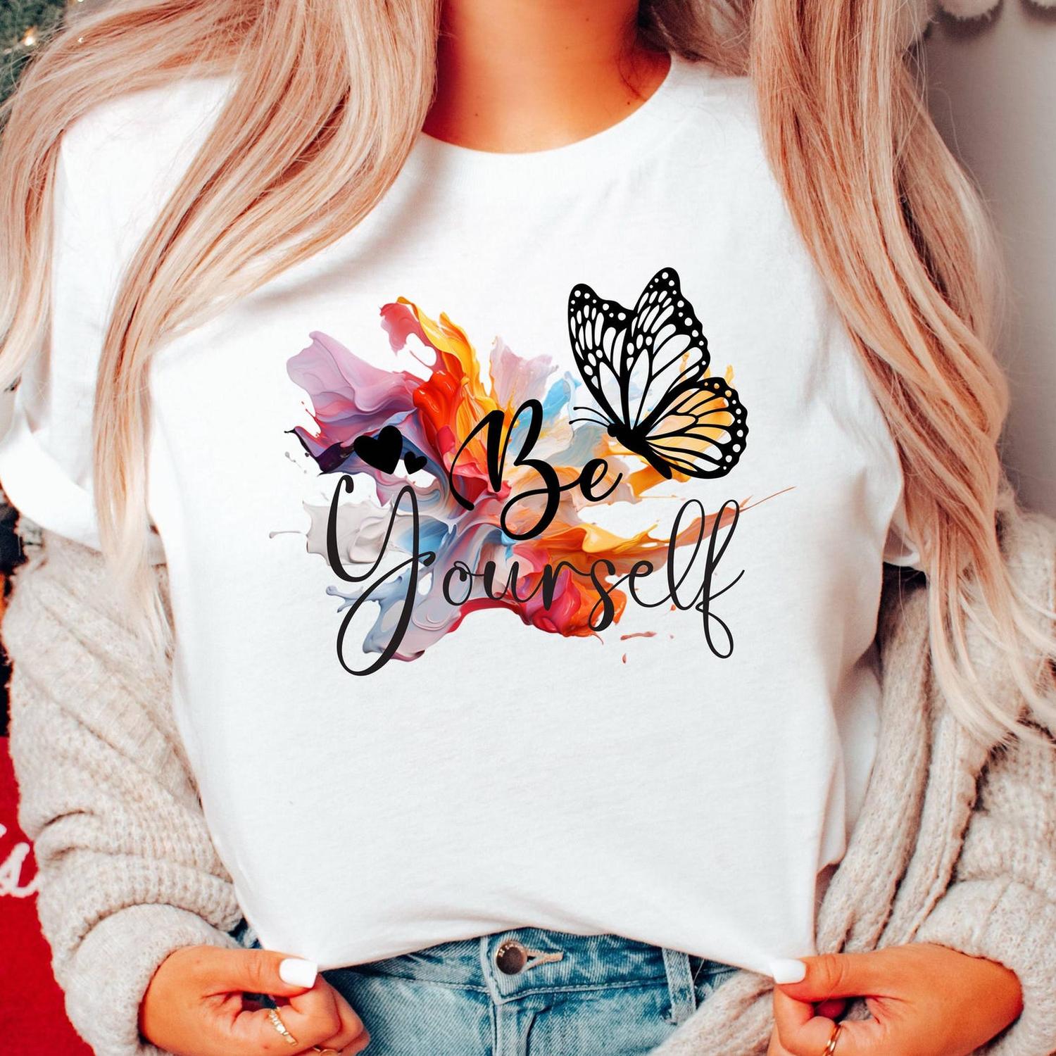 Commercial Shirt Printing - [Summer Women's Short Sleeve] Be Yourself,