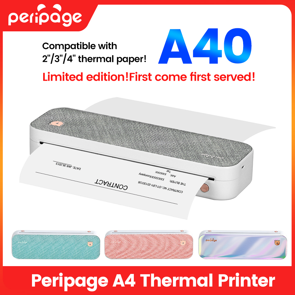 Commercial Book Printing Machines - Peripage A4 Portable Printer Transfer Paper