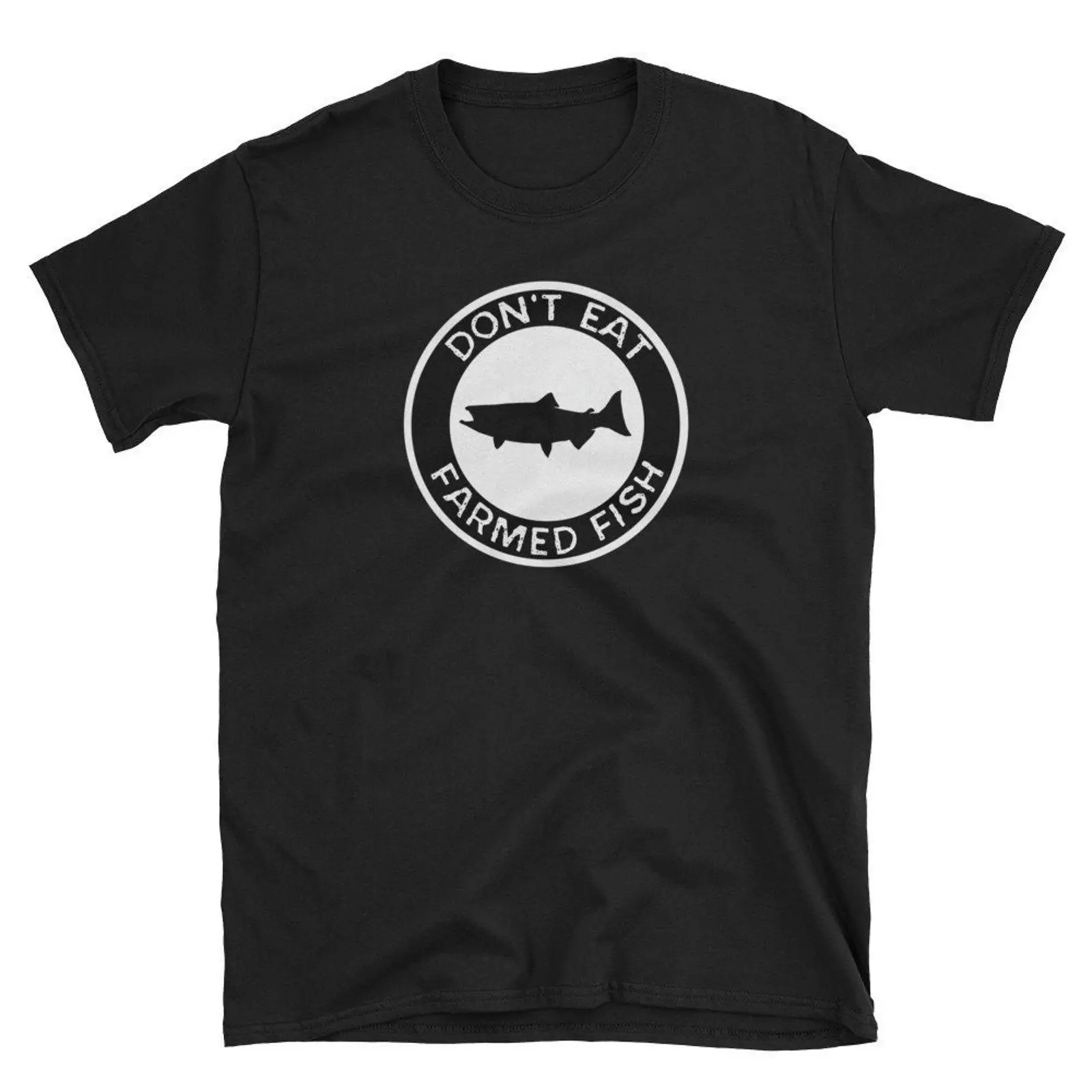 Commercial Shirt Printing - Don't Eat Farmed Fish Funny Fishing