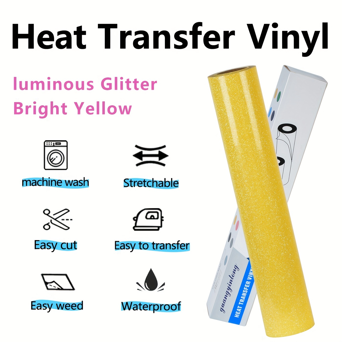 Glitter HTV Heat Transfer Viny - Heat Transfer Vinyl Roll review and price