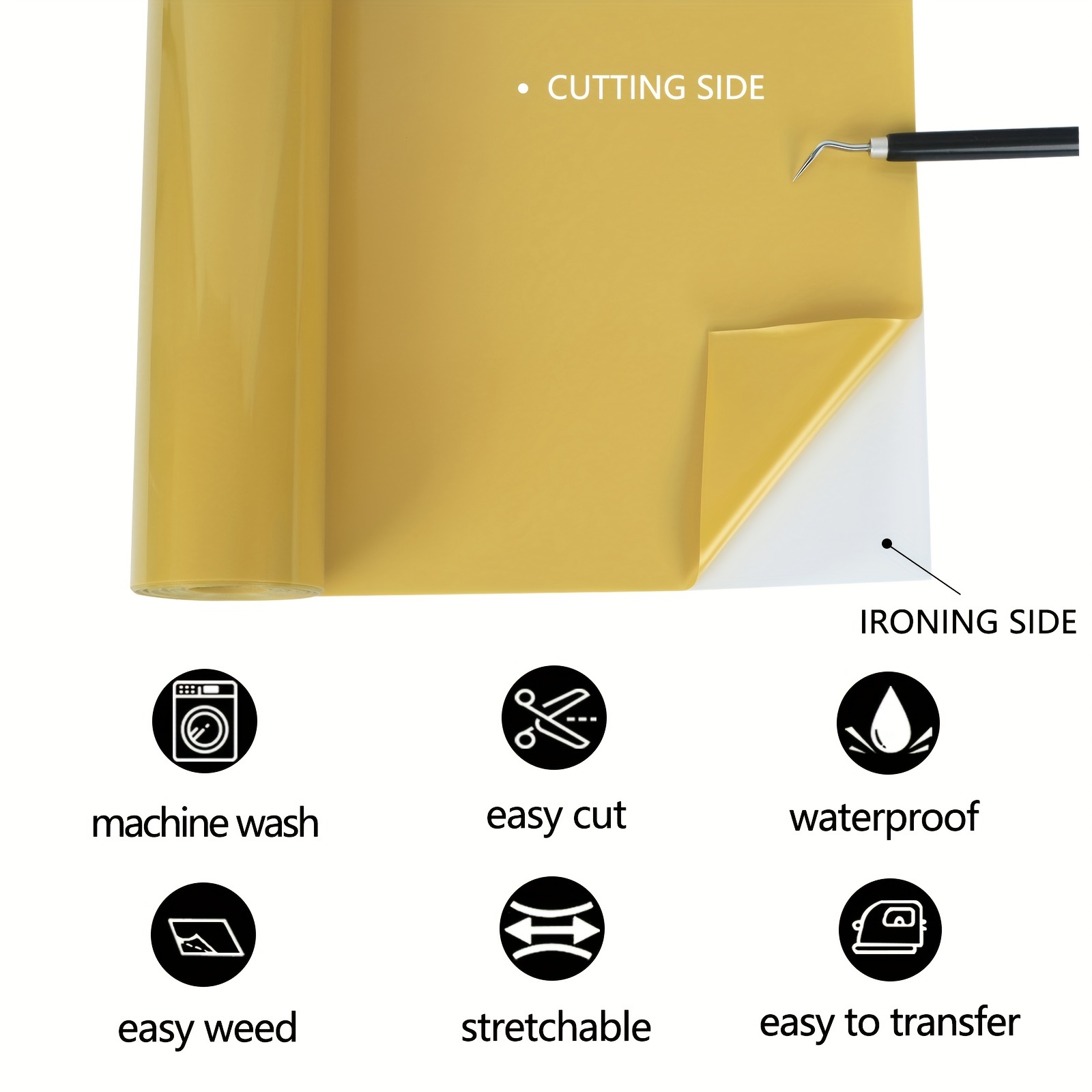 4 color 8 rolls HTV WithSticky - Heat Transfer Vinyl Roll review and price