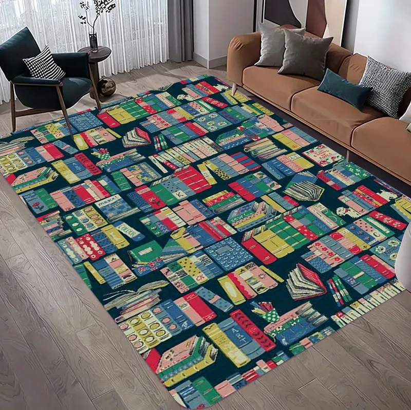 Vintage Book Print Area Rug, R - Commercial Book Printing Machines review and price