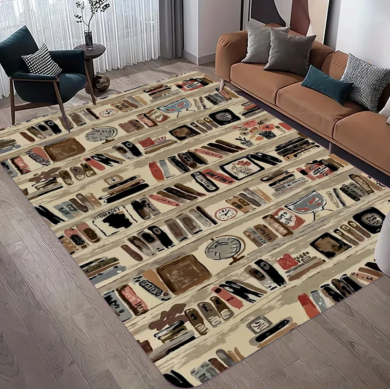 Vintage Book Print Area Rug, R - Commercial Book Printing Machines review and price